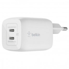 Belkin Boost Up Charge Pro GaN Dual USB-C Charger 65W White (WCH013VFWH)