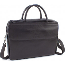 H.T Leather Чоловіча ділова шкіряна сумка під ноутбук на два відділення HT Leather (62196)