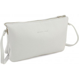 Grande Pelle Біла жіноча сумка-клатч із натуральної шкіри італійського виробництва  (59099)