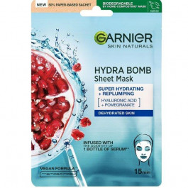 Garnier Тканинна маска для обличчя  Skin Naturals Зволоження + Водяна бомба 32 г (3600542385312)