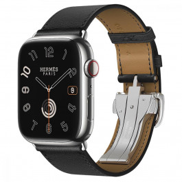 Apple Watch Hermes Series 9 LTE 45mm Silver S. Steel w. Noir D. Buckle (MRQP3+H078782CJ89)