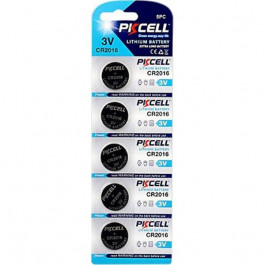 PKCELL CR-2016 bat(3B) Lithium 5шт (6942449561237)