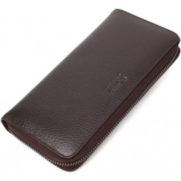 Bond Non Просторий гаманець із натуральної зернистої шкіри коричневого кольору на блискавці BOND (2421981)