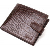 Bond Non Чоловічий гаманець з натуральної шкіри коричневого кольору з тисненням під крокодила BOND (2422043) - зображення 1