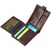 Bond Non Чоловічий гаманець з натуральної шкіри коричневого кольору з тисненням під крокодила BOND (2422043) - зображення 5