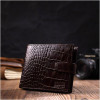 Bond Non Чоловічий гаманець з натуральної шкіри коричневого кольору з тисненням під крокодила BOND (2422043) - зображення 7