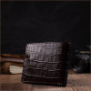 Bond Non Чоловічий гаманець з натуральної шкіри коричневого кольору з тисненням під крокодила BOND (2422043) - зображення 8
