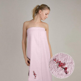 Zastelli Рушник для сауни  420GSM, махра з вишивкою, сакура, рожевий, S/M (2000008831116)