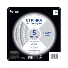 FERON SANAN LS612 120SMD/м 12V IP20 4000К (41448)