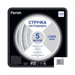 FERON SANAN LS606 60SMD/м 12V IP20 4000К (41447)