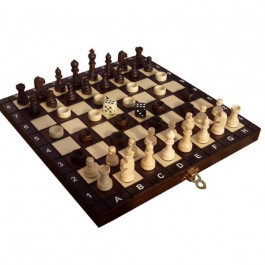 Madon Шахи шашки нарди набір туристичний  142 дерев'яний 26,5х26,5 см