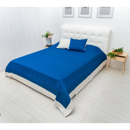 LiMaSo Покривало на ліжко синє з білим та дві наволочки  NIKKO002-061SN-M 240х260 см