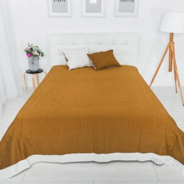 LiMaSo Покривало на ліжко гірчичного кольору з наволочками  NIKKO001-022RD-M 240х260 см