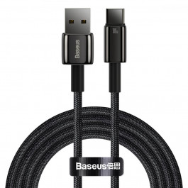 Baseus Tungsten Gold Fast Charging Data Cable USB to Type-C 100W 1m Black (CAWJ000001)
