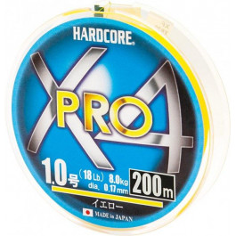 DUEL Hardcore X4 PRO / Yellow / #1.0 / 0.17mm 200m 8.0kg (H3867)