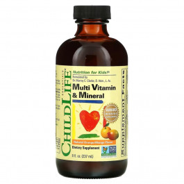 ChildLife Витамины для детей (Multi Vitamin & Mineral), , апельсин-манго, 237 мл (CDL-10300)