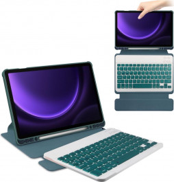 BeCover Чохол з бездротовою клавіатурою для Samsung Galaxy Tab S9 Plus/S9 FE Plus Dark Green (710394)