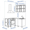 IKEA ENHET 093.379.55 Кутова кухня білий під дуб - зображення 3