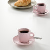 IKEA FARGKLAR (004.781.86) Чашка з блюдцем, Матовий / світло-рожевий - зображення 4
