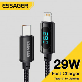 Essager Enjoy LED Digital Display USB Type-C to Lightning 29W 1m Black (EXCTL-XY01-P)
