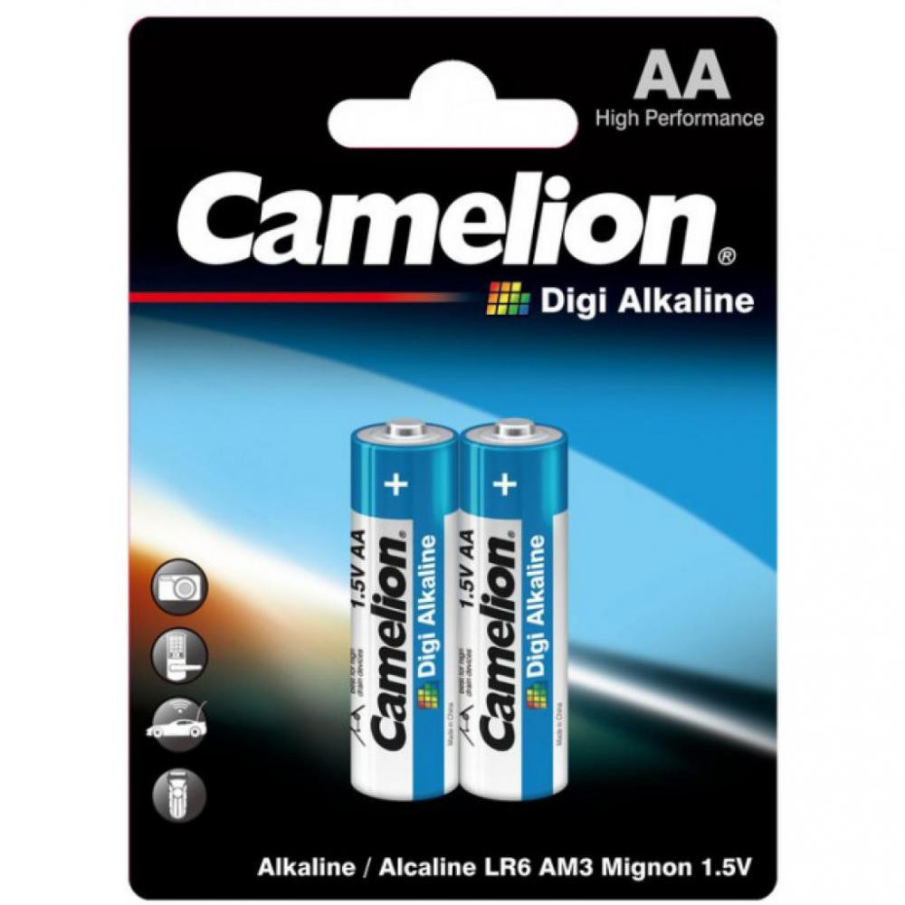 Camelion AA bat Alkaline 2шт Digi Alkaline (LR6-BP2DG) - зображення 1