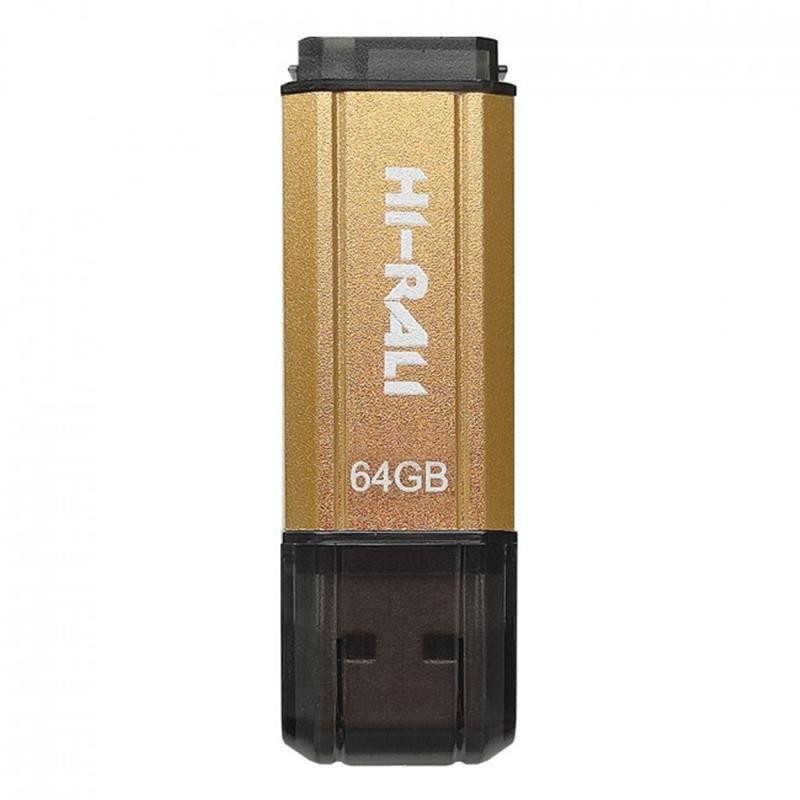 Hi-Rali 64 GB Stark Series USB 2.0 Gold (HI-64GBSTGD) - зображення 1