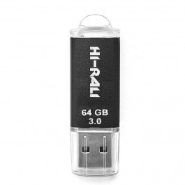 Hi-Rali 64 GB USB 3.0 Flash Drive Rocket series Black (HI-64GB3VCBK)
