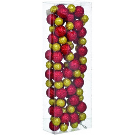 JUMI Гирлянда декоративная "Ожерелье" 1,7м, пластик, красный, золотой (5900410884564)