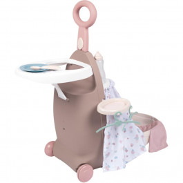 Smoby Toys Baby Nurse Розкладна валіза 3 в 1 Сіро-рожева (220374)