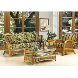 CRUZO Комплект м'яких меблів Пелікан  (диван, 2 крісла й кавовий стіл) коричневий (kp5811)