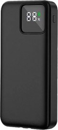 WIWU JC-18 Power Bank 10000mAh LED Battery Capacity Black