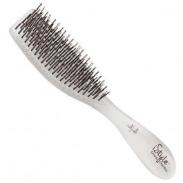 Olivia Garden Щітка для укладки Essential Style Wet Fine Hair Memory Flex Bristles Ice White для хорошого волосся 