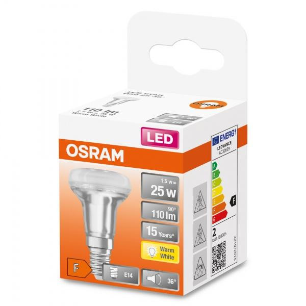 Osram LED Spot Reflector R39 1,5W E14 2700K 220-240V (4058075433243) - зображення 1