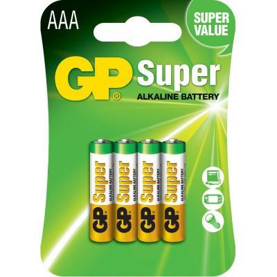 GP Batteries AAA bat Alkaline 4шт Super (GP24A-2UE4) - зображення 1