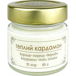 Plamis Свічка ароматична соєва  Теплий кардамон 85 г 15 годин (AB-100-49)