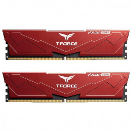 TEAM 32 GB (2x16GB) DDR5 6000 MHz T-Force Vulcan Red (FLRD532G6000HC38ADC01)