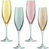 LSA Набір келихів для шампанського Флют  Polka 225 мл х 4 шт Пастель асорті (5012548497308) - зображення 1