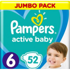 Pampers Active Baby Extra Large 6 52 шт