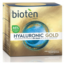 Bioten Денний крем для обличчя  Hyaluronic Gold Replumping Antiwrinkle Day Cream SPF 10 проти зморшок 50 мл
