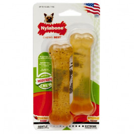 Nylabone Flexi Chew Twin Pack НІЛАБОН ФЛЕКСИ ЧИЮ жувальна іграшка кістка для собак до 7 кг з помірним стилем 