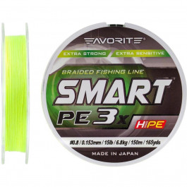 Favorite Smart PE 3х / Fluo Yellow / #0.8 / 0.153mm 150m 6.8kg
