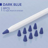 GOOJODOQ Чехол TPU для наконечника стилуса Apple Pencil 1-2 Gen 8шт Dark Blue (1005001835985075DB) - зображення 1