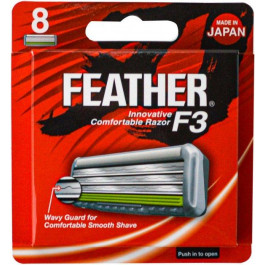Feather Змінні картриджі для гоління (леза)  F3 8 шт (4902470254135)