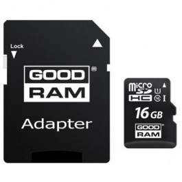 GOODRAM 16 GB microSDHC class 10 UHS-I + SD Adapter M1AA-0160R12