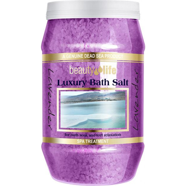 Aroma Dead Sea Сіль Мертвого моря для ванни  Luxury Bath Salt Лаванда 1300 г (7290006794604) - зображення 1