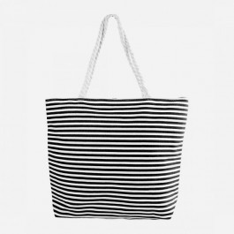 Valiria Fashion Женская пляжная сумка  черно-белая (3DETAL1816-4)
