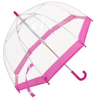 Fulton Зонт-трость  FULC603-Pink механический Прозрачный с розовым (2900000023246) - зображення 1