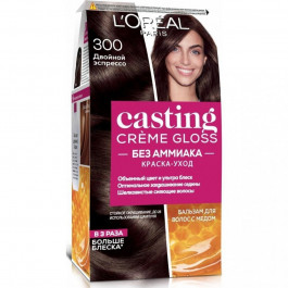 L'Oreal Paris Краска для волос   Creme Gloss 300 двойной эспрессо 160 мл (3600523327621)