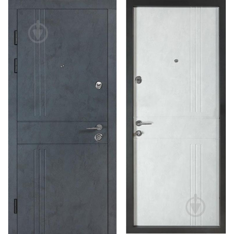 Revolut Doors В-610 мод.250 бетон антрацит/оксид білий бетон антрацит / оксид 2050x950 мм праві - зображення 1