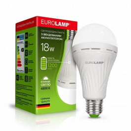 EUROLAMP LED з акумулятором A90 18W E27 4500K 1200mAh (LED-A90-18274(EM))